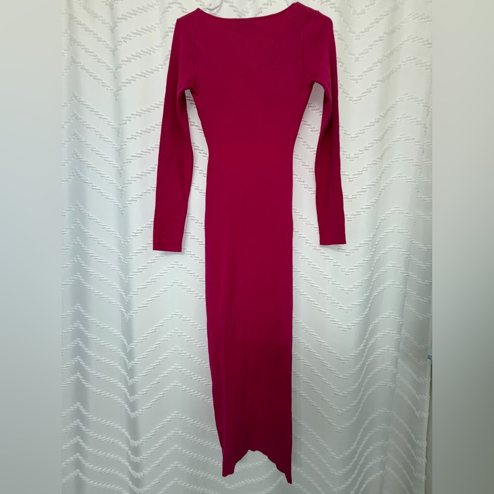 Hera Collection Fuchsia Long Sleeve Dress - Picture 3 of 3